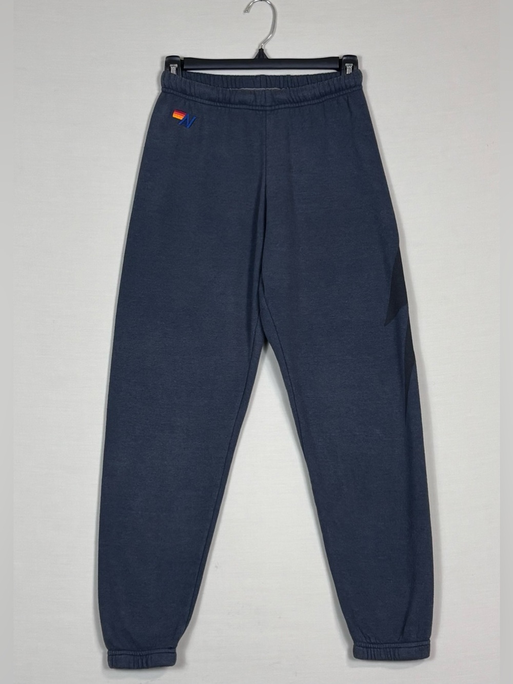 Aviator Nation Bolt Sweatpants Blue Joggers USA Made Cozy Lounge Small